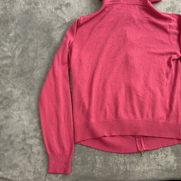 Lauren Ralph Lauren Jacket Women XS Pink Full Zip-Up Hoodie Knit Casual Preppy - Picture 11 of 11